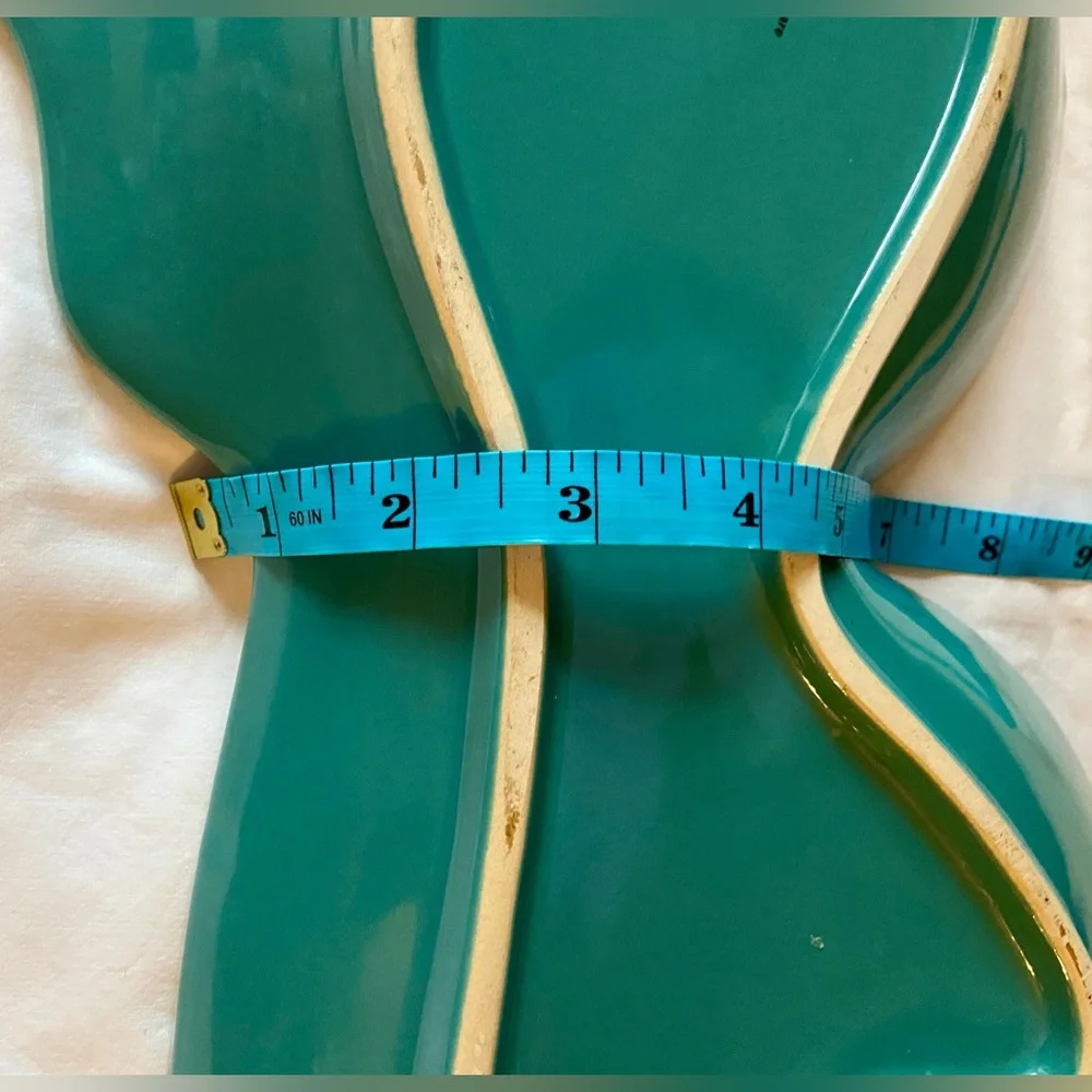 Thrift Store Find 1 Vintage Food Safe Teal🐟 Shaped Plate/Platter/Bowl/Decoration